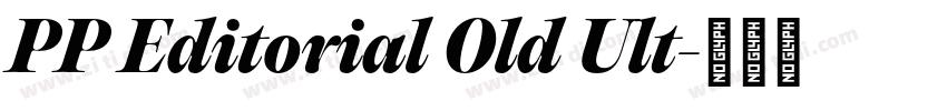 PP Editorial Old Ult字体转换
